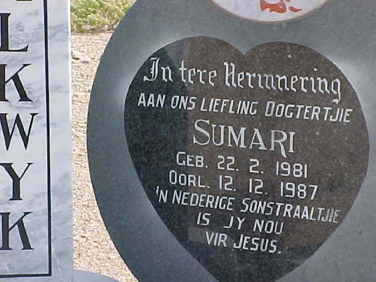 SCHALKWYK Sumari, van 1981-1987