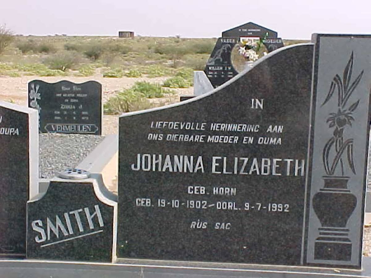 SMITH Johanna Elizabeth nee HORN 1902-1992