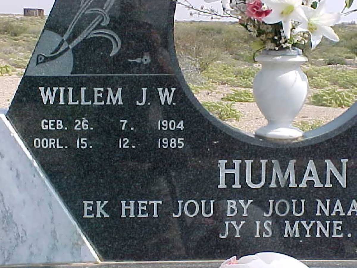HUMAN Willem J.W. 1904-1985