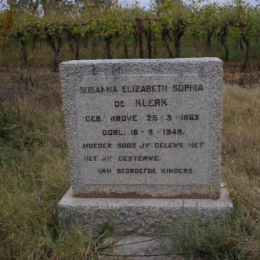 KLERK Susanna Elizabeth Sophia, de 1863-1949