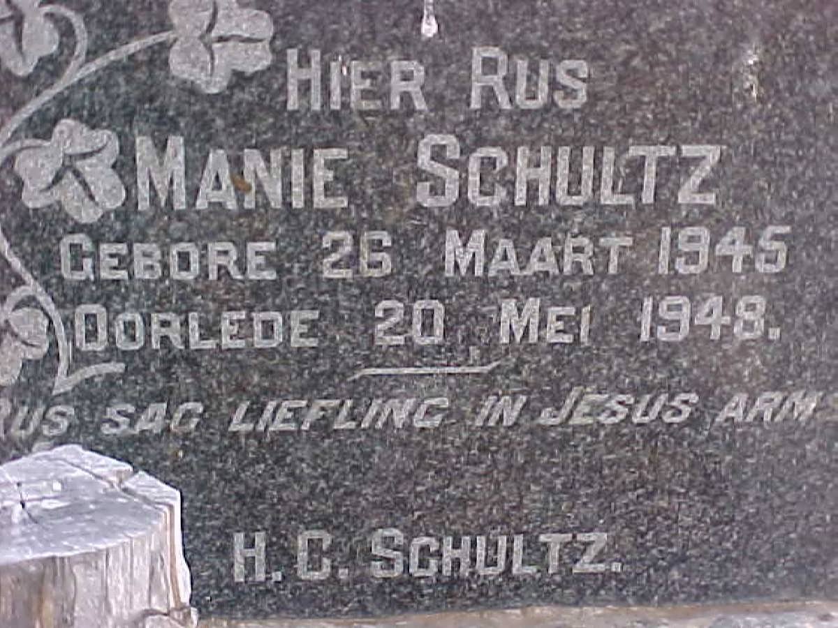 SCHULTZ Maansie 1938-1939 :: SCHULTZ Manie 1945-1948