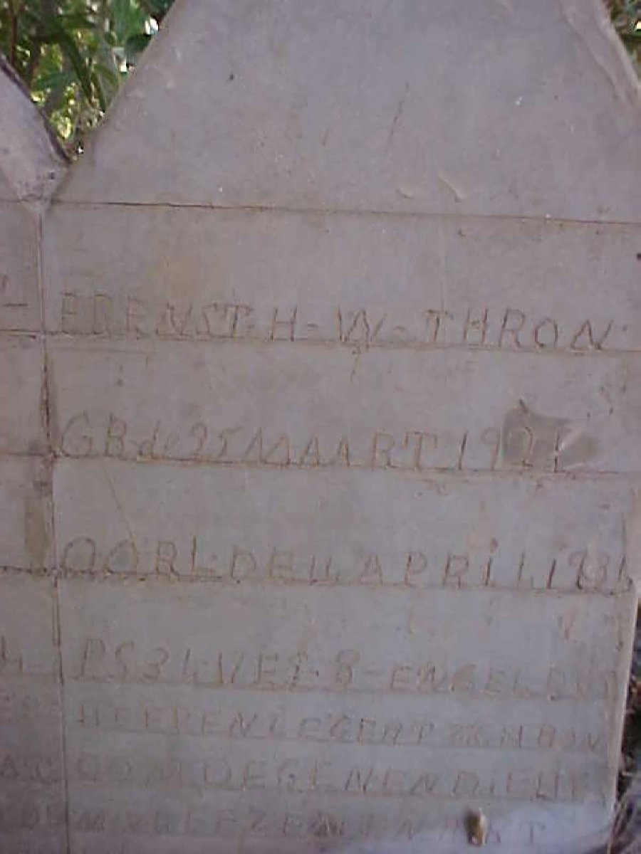 THRON Erenst H.W. 1921-1936