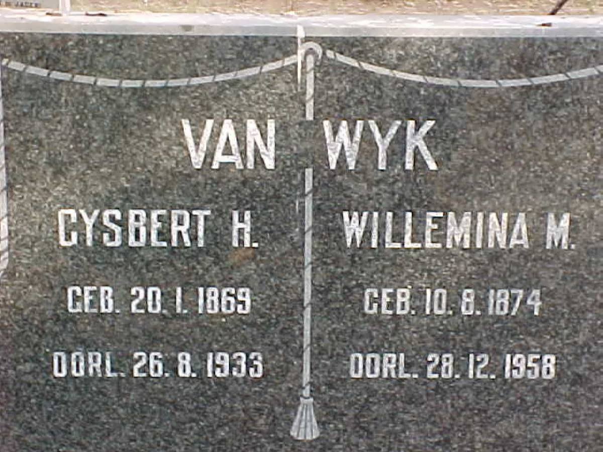 WYK Gysbert H., van 1869-1933 &amp; Willemina M. 1874-1958