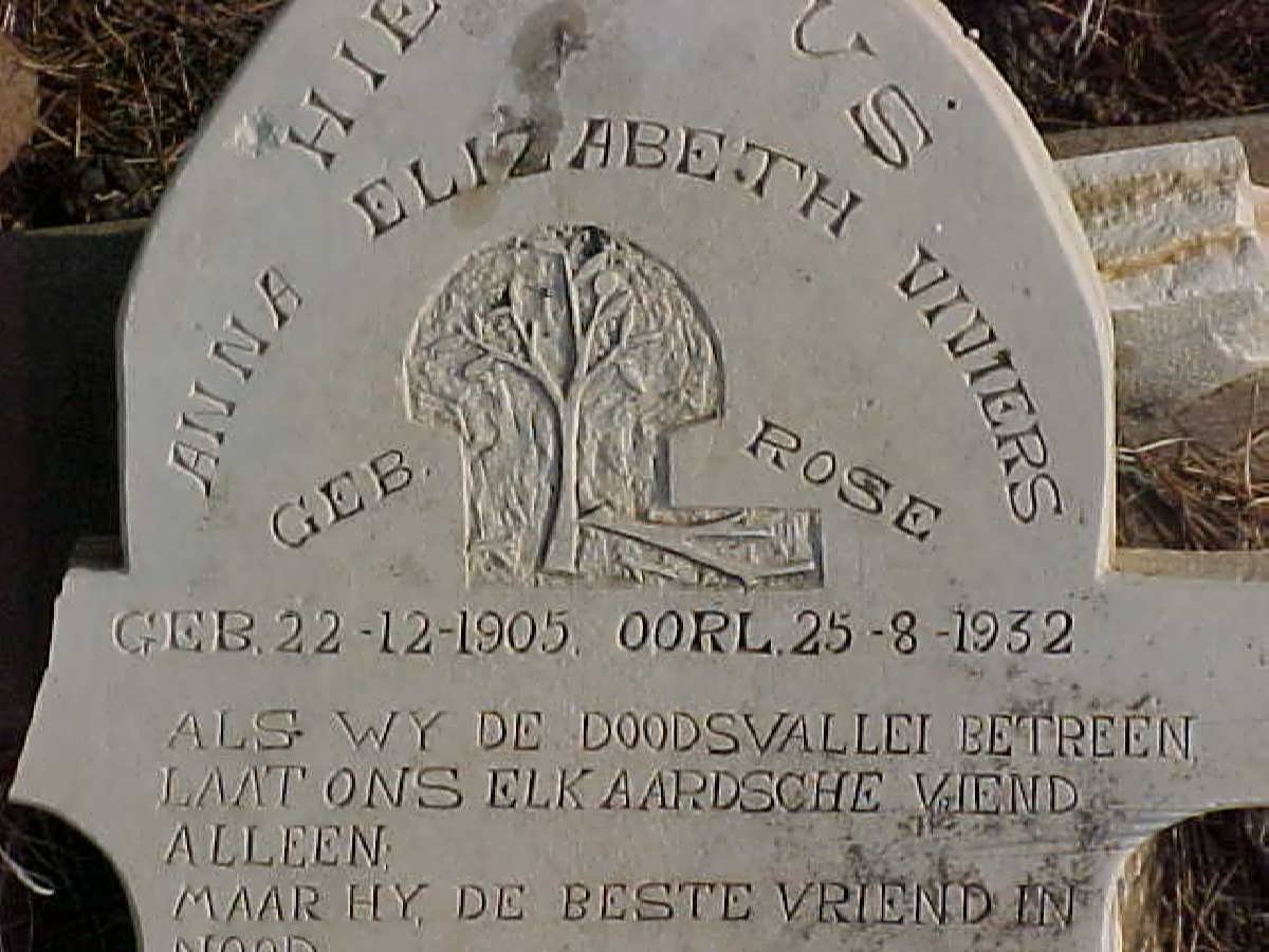 VIVIERS Anna Elizabeth nee ROSE 1905-1932