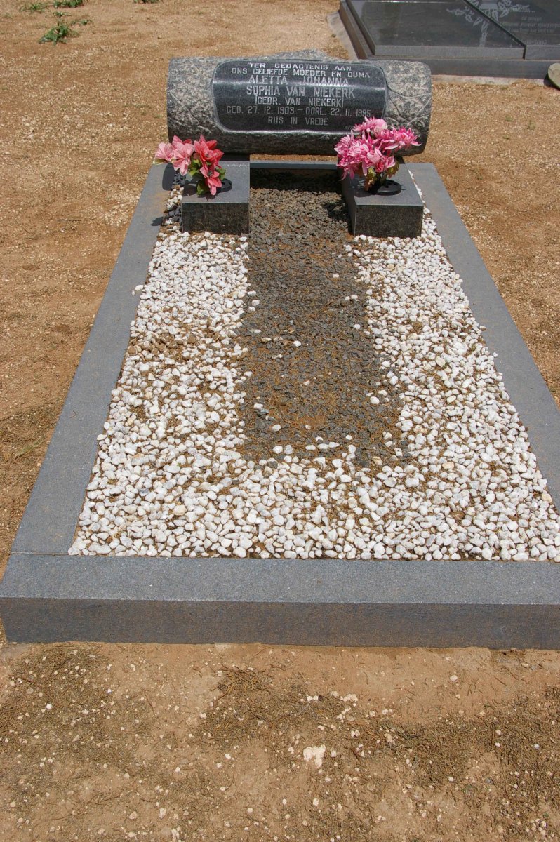 NIEKERK Aletta Johanna Sophia, van nee VAN NIEKERK 1903-1995
