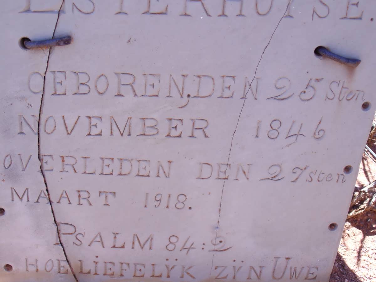 ESTERHUYSE Johan Hendrik 1846-1918