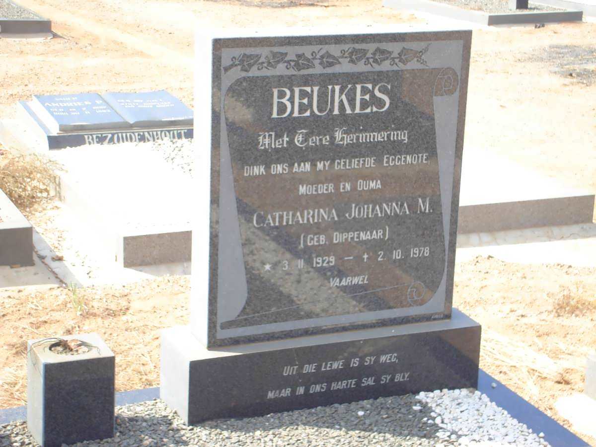 BEUKES Catharina Johanna M. nee DIPPENAAR 1929-1978