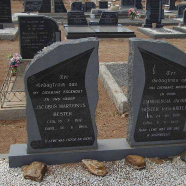 BESTER Jacobus Marthinus 1912-1965 &amp; Emmerensia Jacoba KRIEL 1915-1979