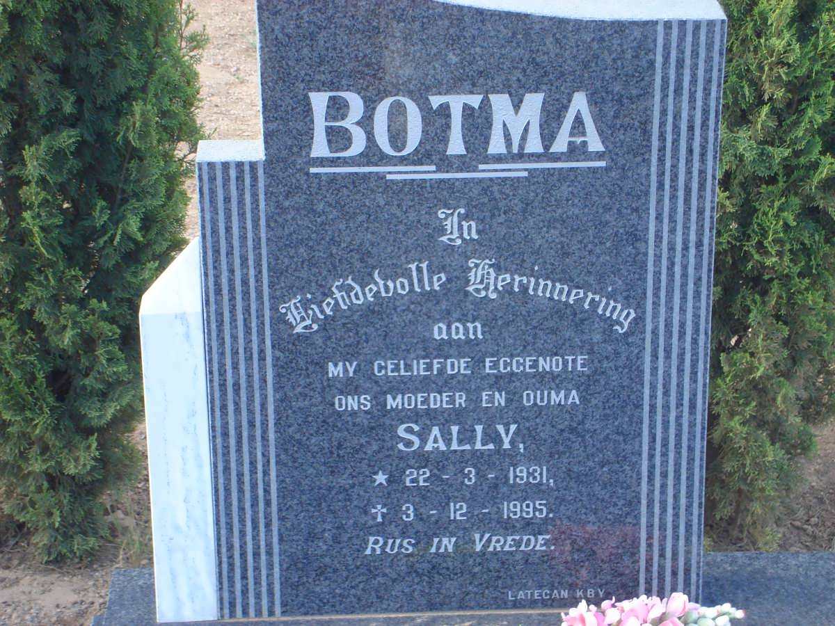 BOTMA Sally 1931-1995