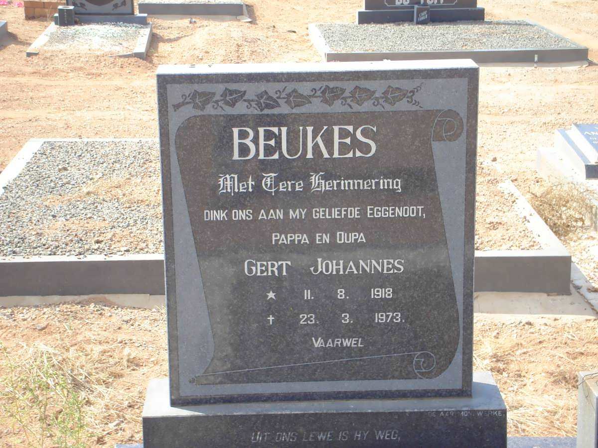 BEUKES Gert Johannes 1918-1973