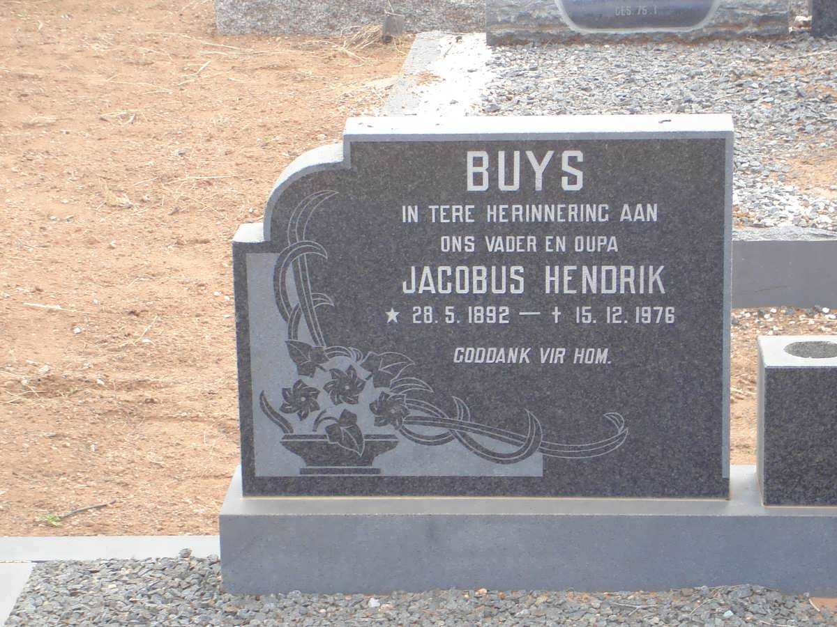 BUYS Jacobus Hendrik 1892-1976