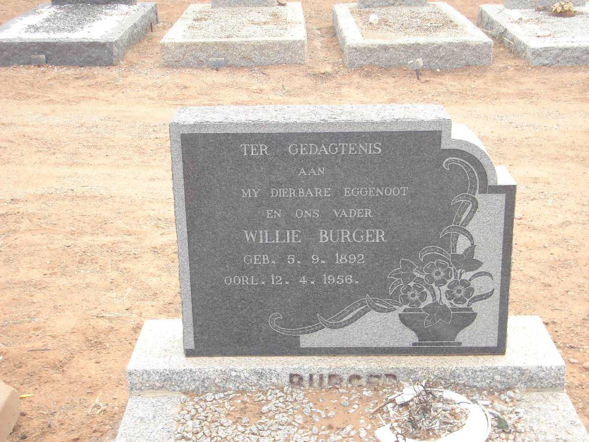BURGER Willie 1892-1956