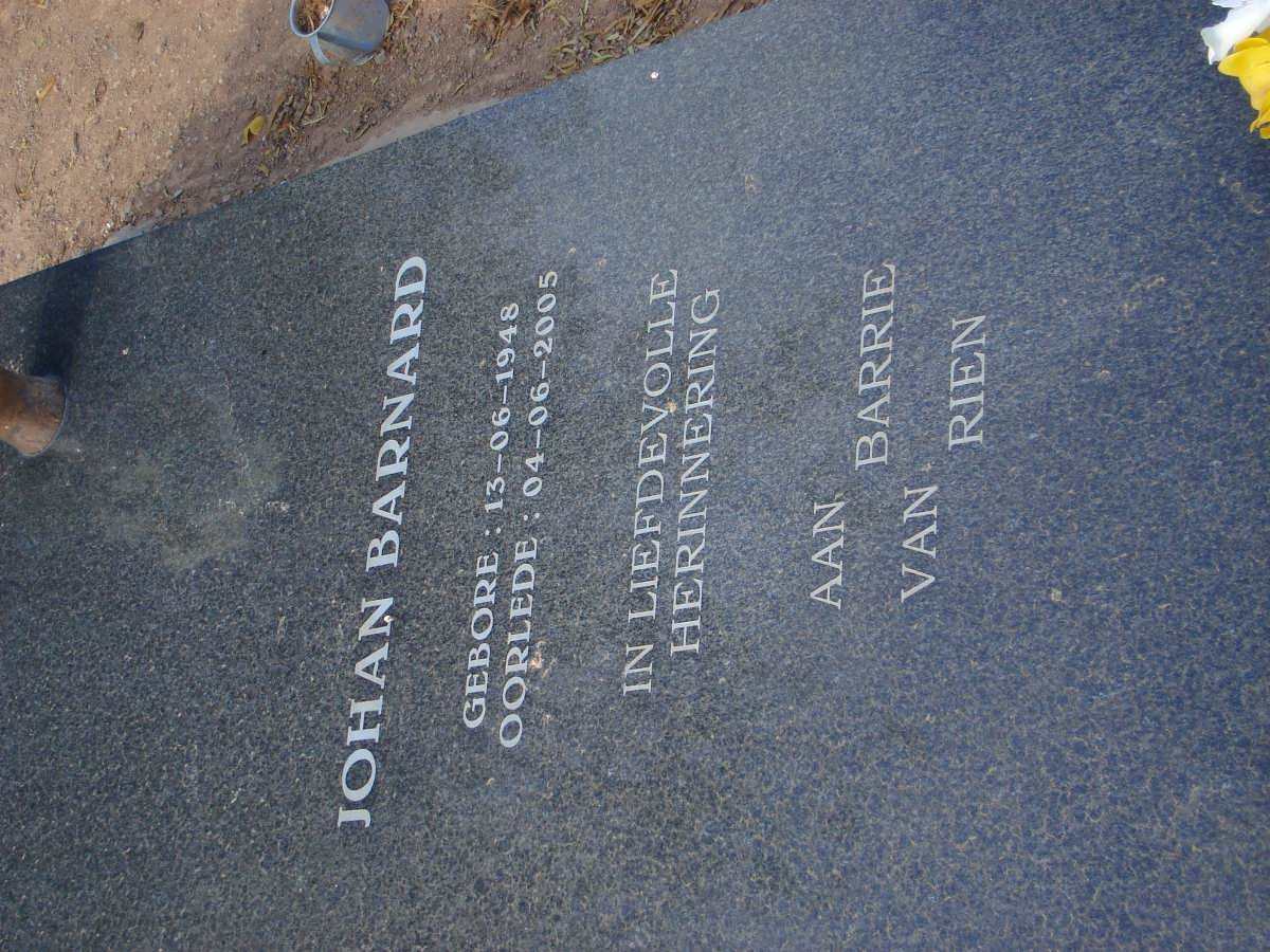 BARNARD Johan 1948-2005