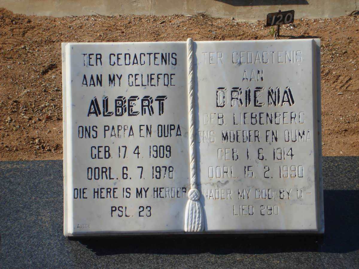 BOTHA Albert 1909-1978 &amp; Driena LIEBENBERG 1914-1990 _2