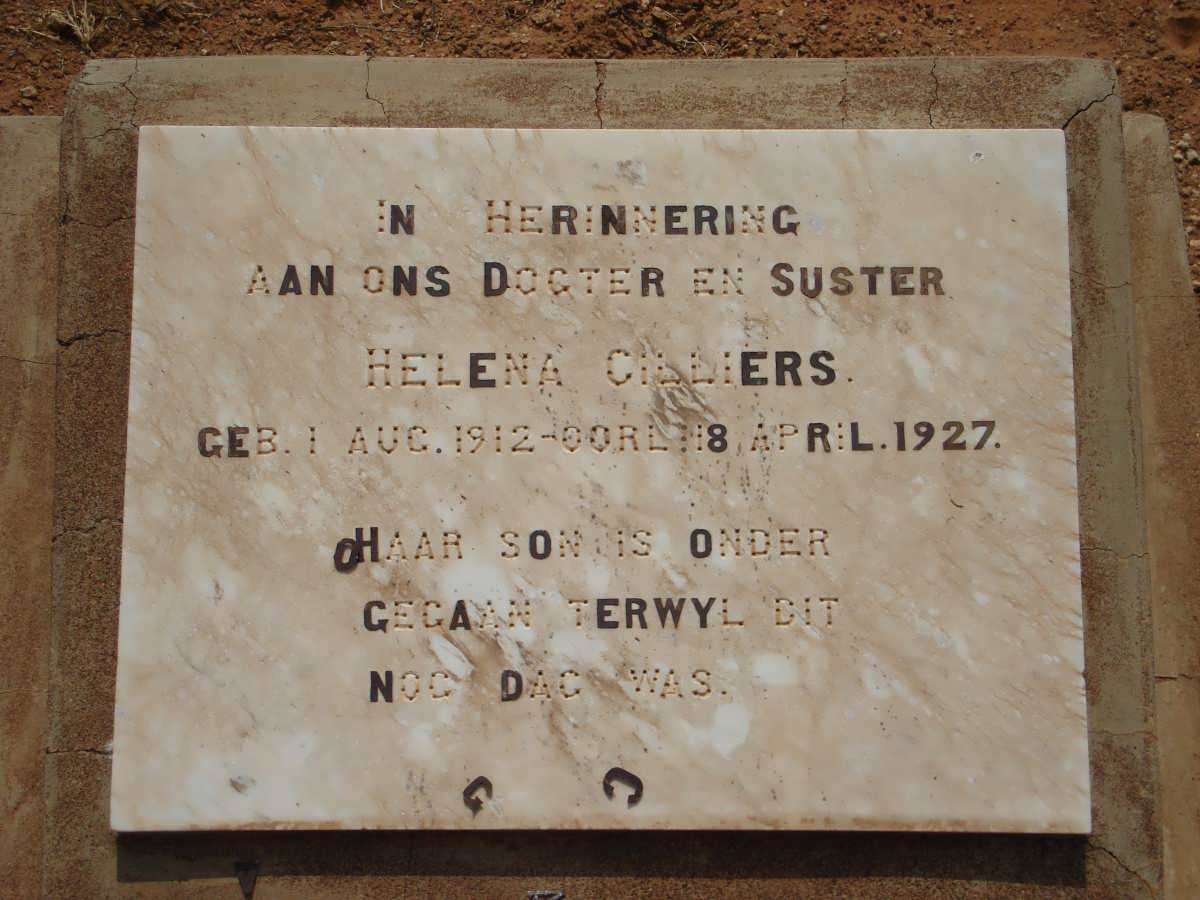 CILLIERS Helena 1912-1927