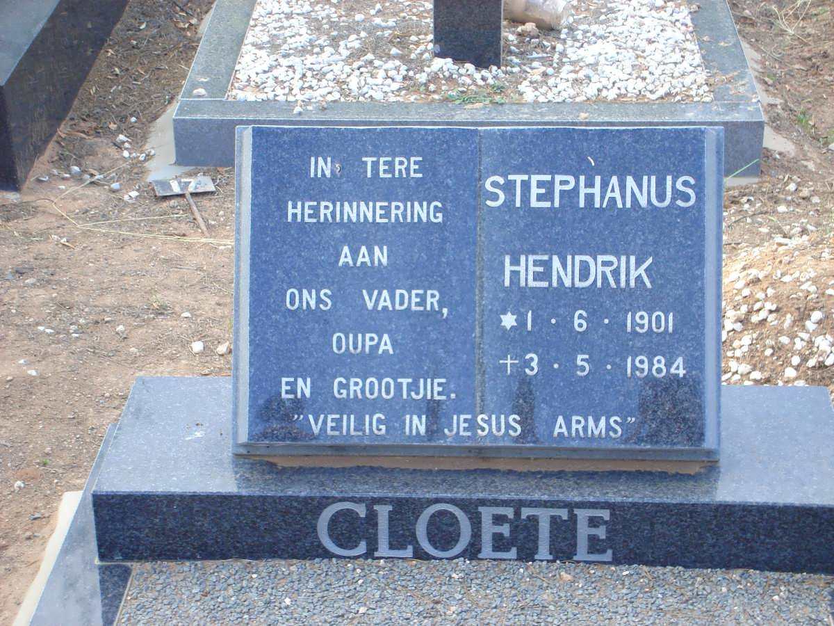 CLOETE Stephanus Hendrik 1901-1984