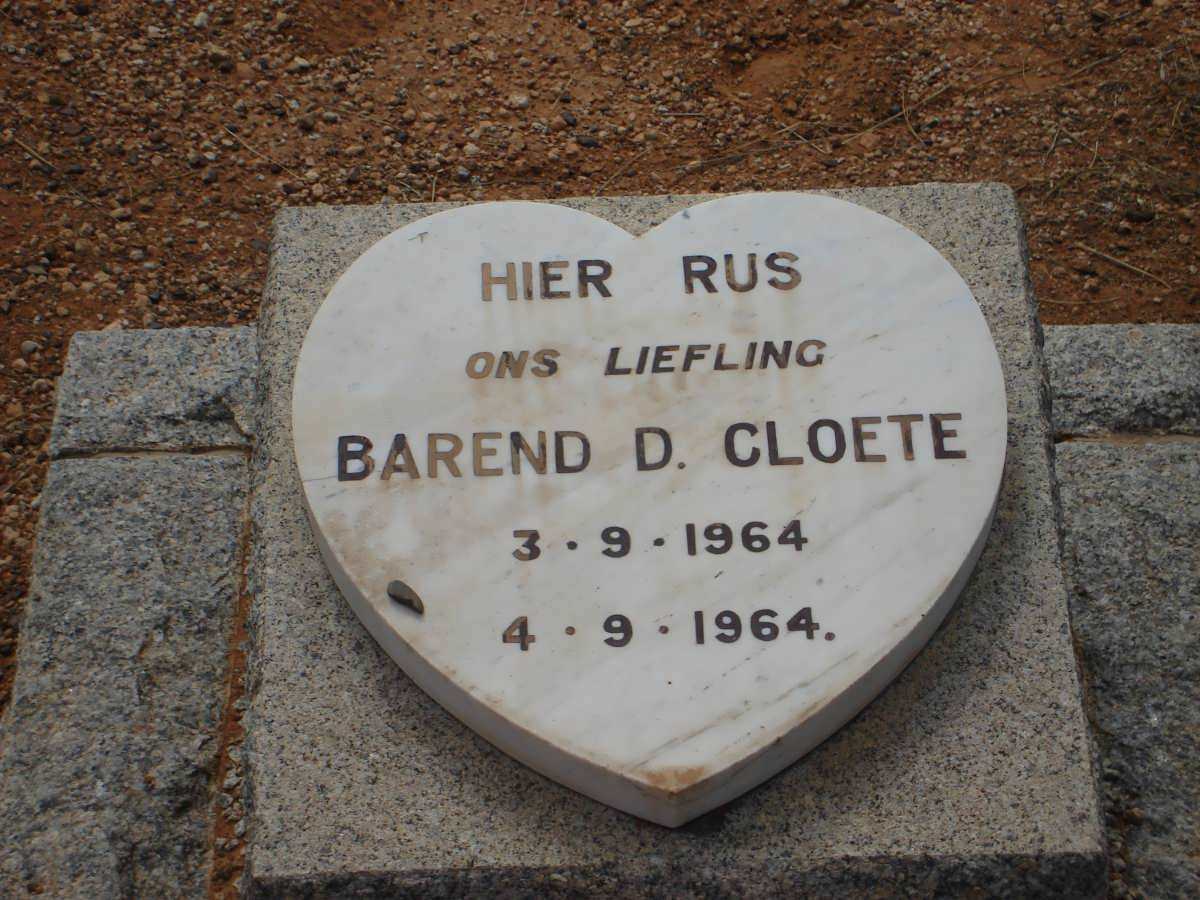 CLOETE Barend D. 1964-1964