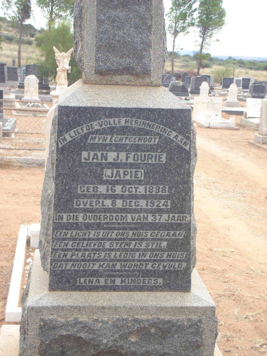 FOURIE Jan J. 1888-1924