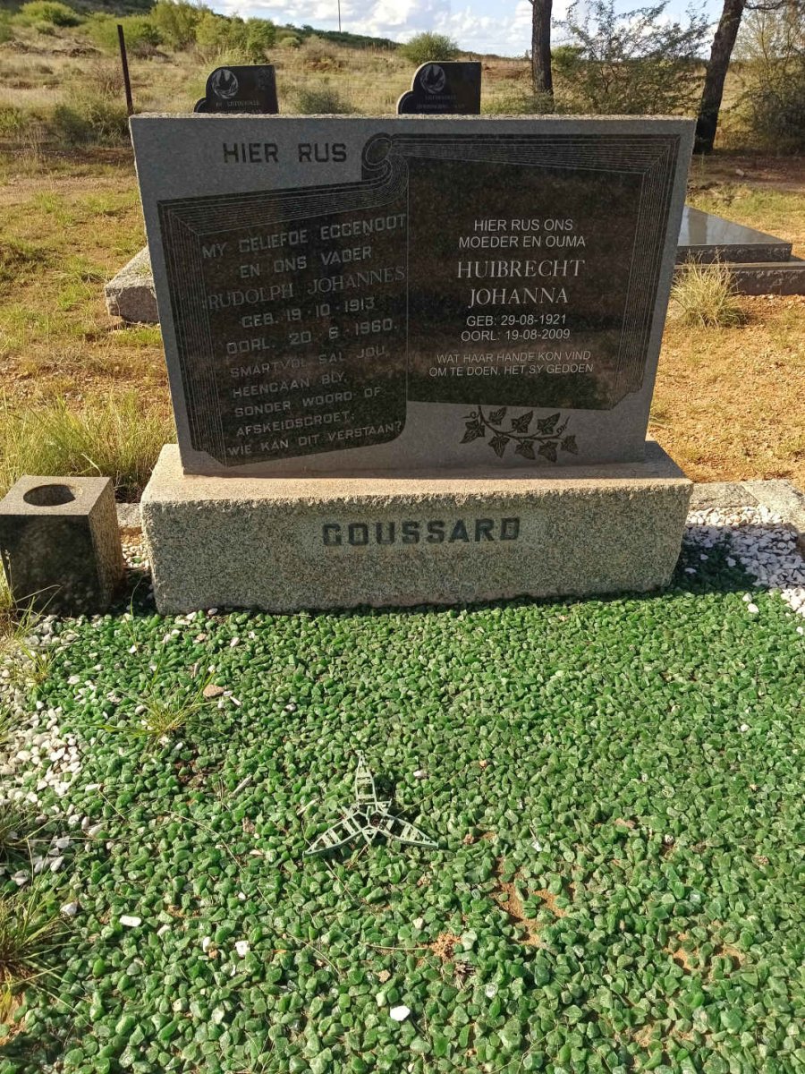 GOUSSARD Rudolph Johannes 1913-1960 & Huibrecht Johanna 1921-2009