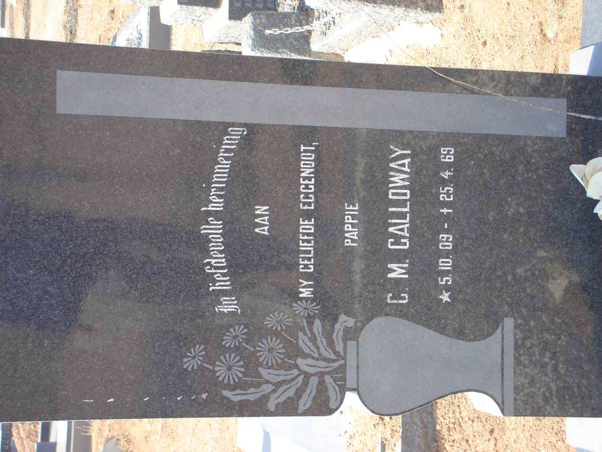 GALLOWAY C.M. 1909-1969