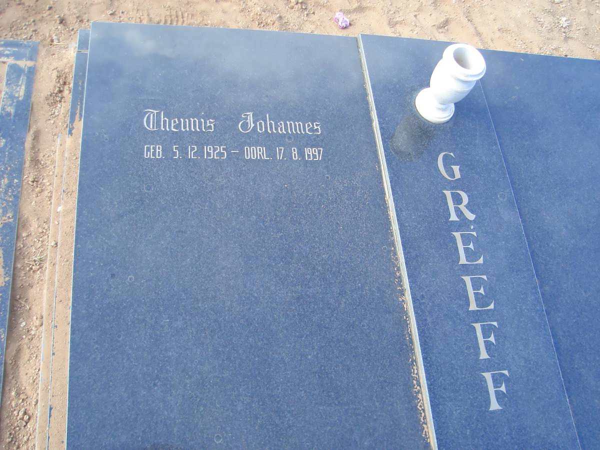 GREEFF Theunis Johannes 1925-1997