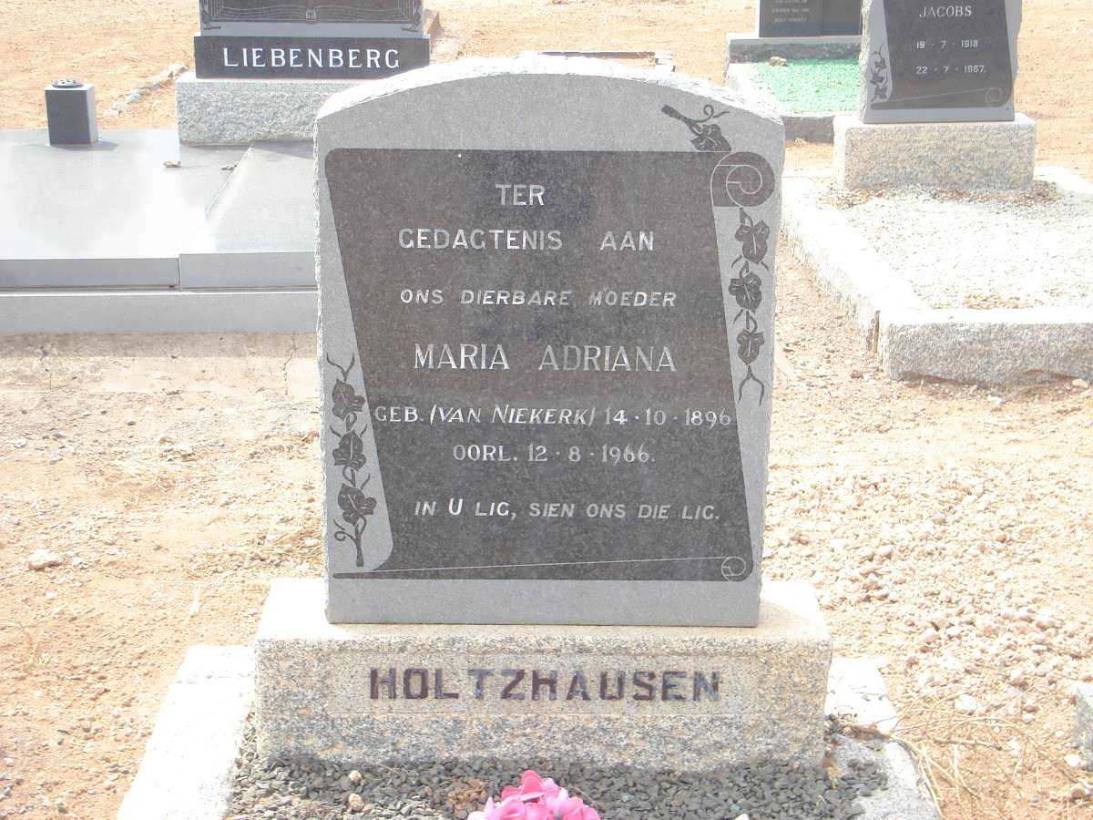 HOLTZHAUSEN Maria Adriana nee VAN NIEKERK 1896-1966
