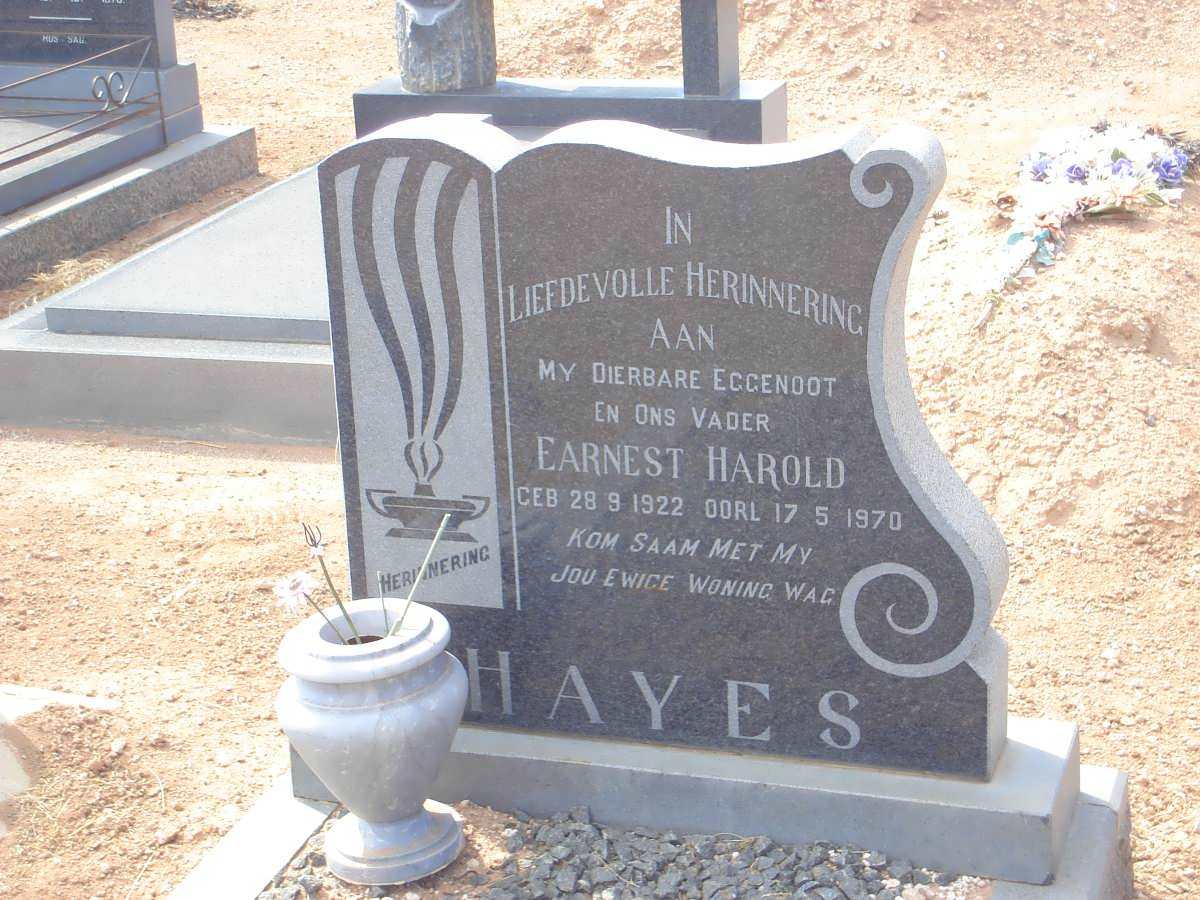 HAYES Earnest Harold 1922-1970