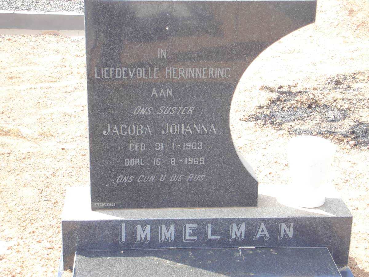 IMMELMAN Jacoba Johanna 1903-1969
