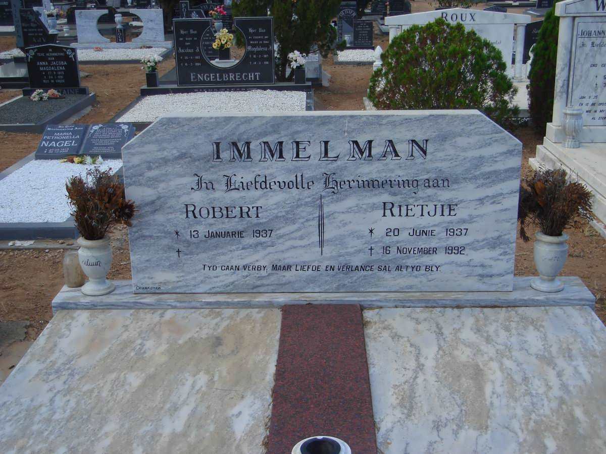 IMMELMAN Robert 1937- &amp; Rietje 1937-1992