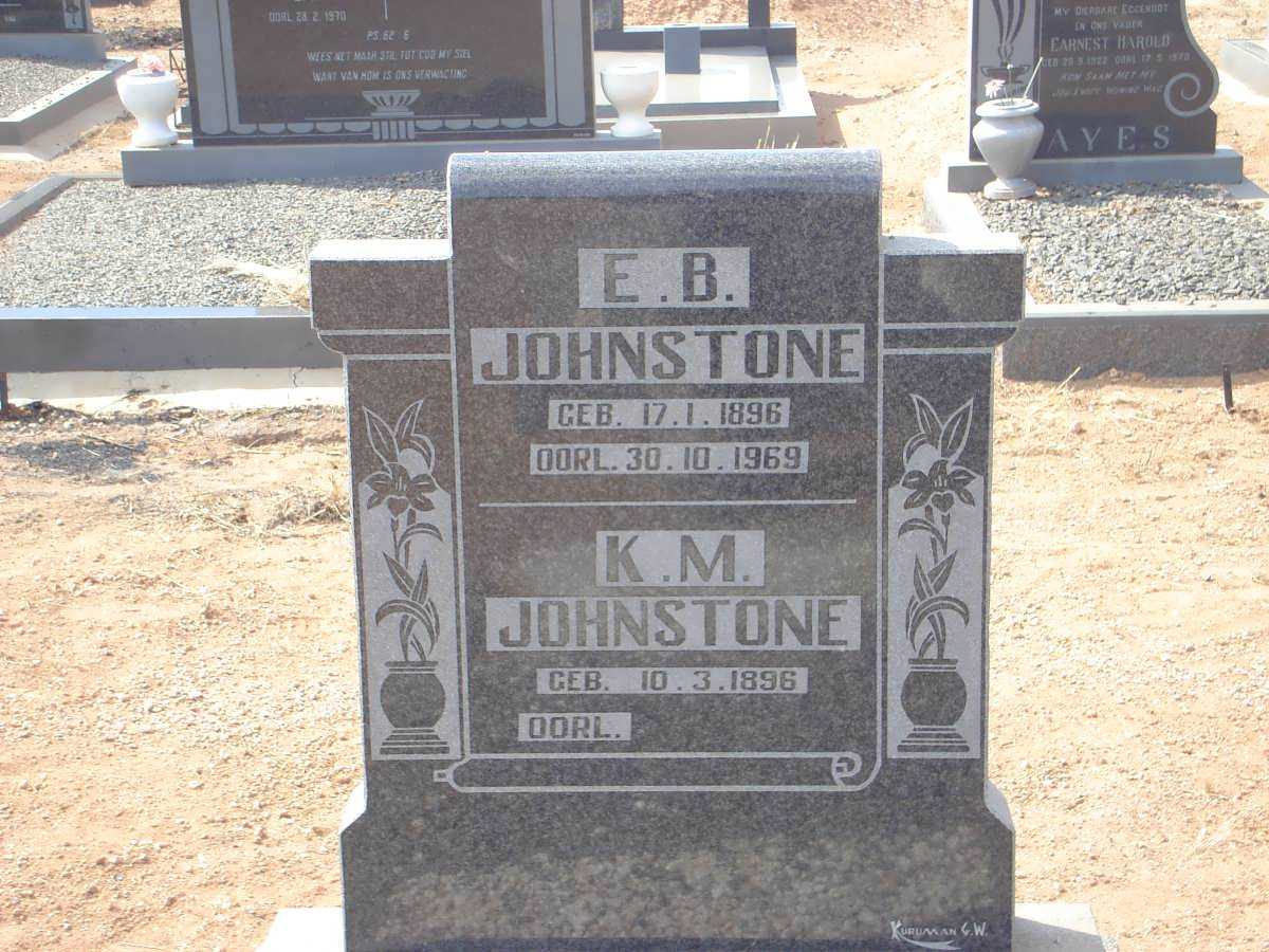 JOHNSTONE E.B. 1896-1969 &amp; K.M. 1896-