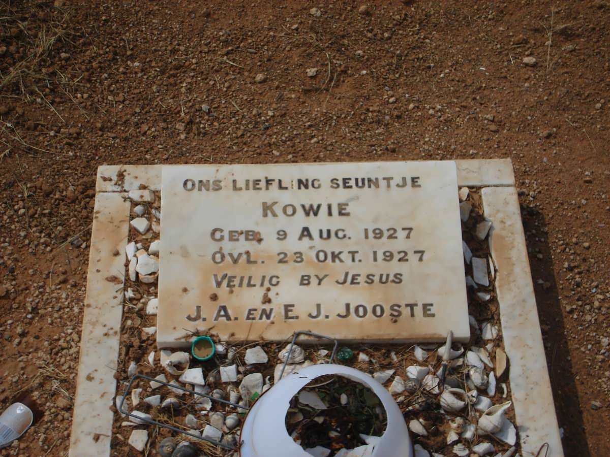 JOOSTE Kowie 1927-1927