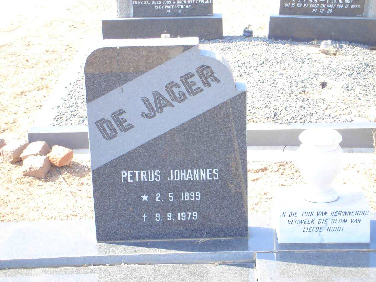 JAGER Petrus Johannes, de 1899-1979