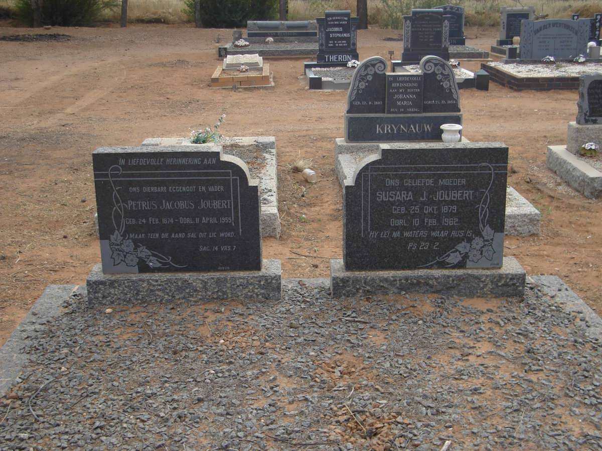 JOUBERT Petrus Jacobus 1874-1955 &amp; Susara J. 1879-1962