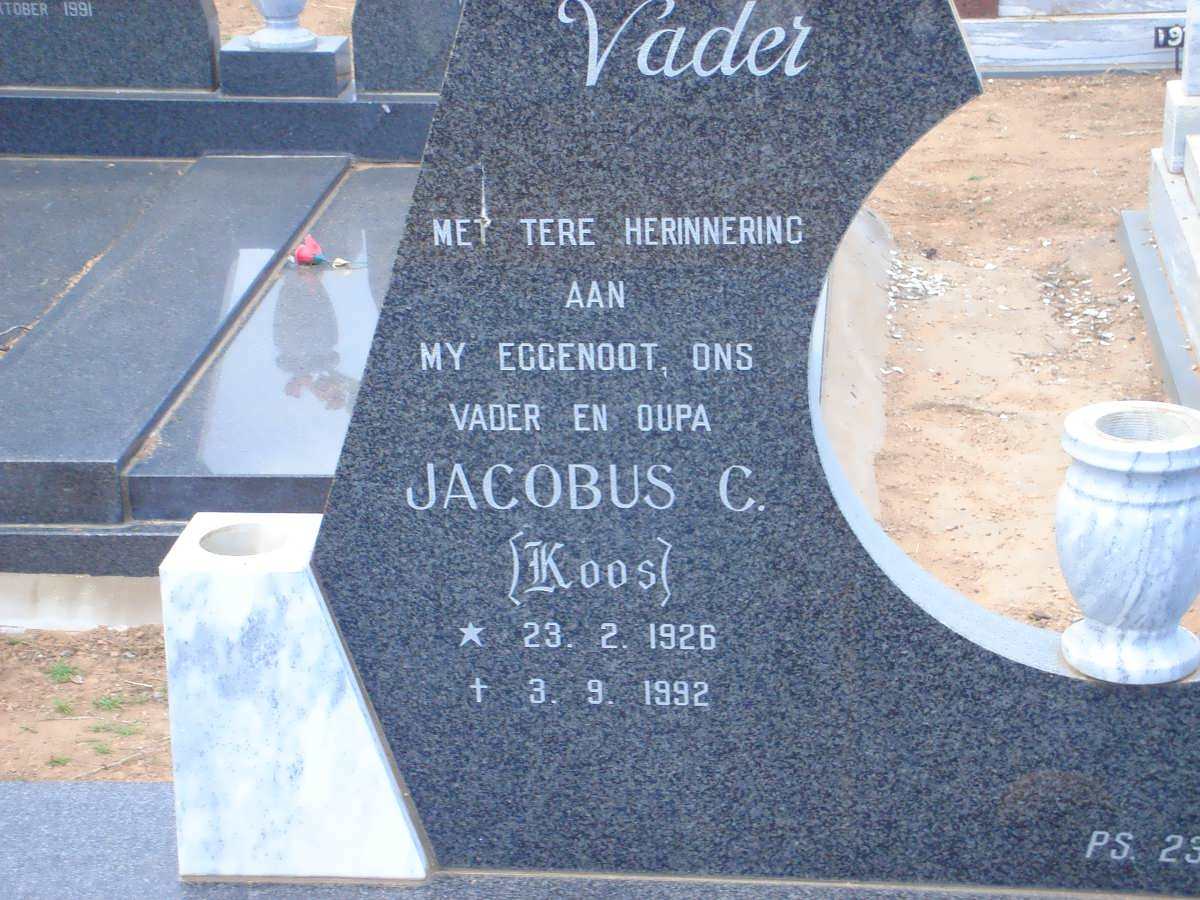 JOSLING Jacobus C. 1926-1992