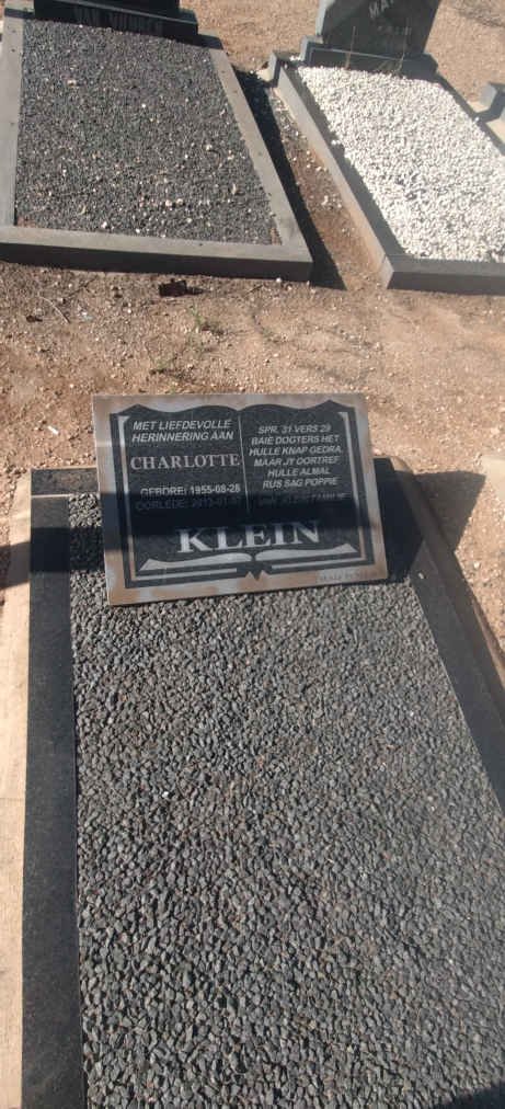 KLEIN Charlotte 1955-2012
