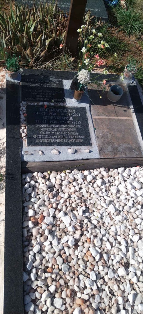 KRAPOHL Ferdi 1930-2002 & Sophia 1936-2015 :: KRAPOHL Ferdi 1956-2014