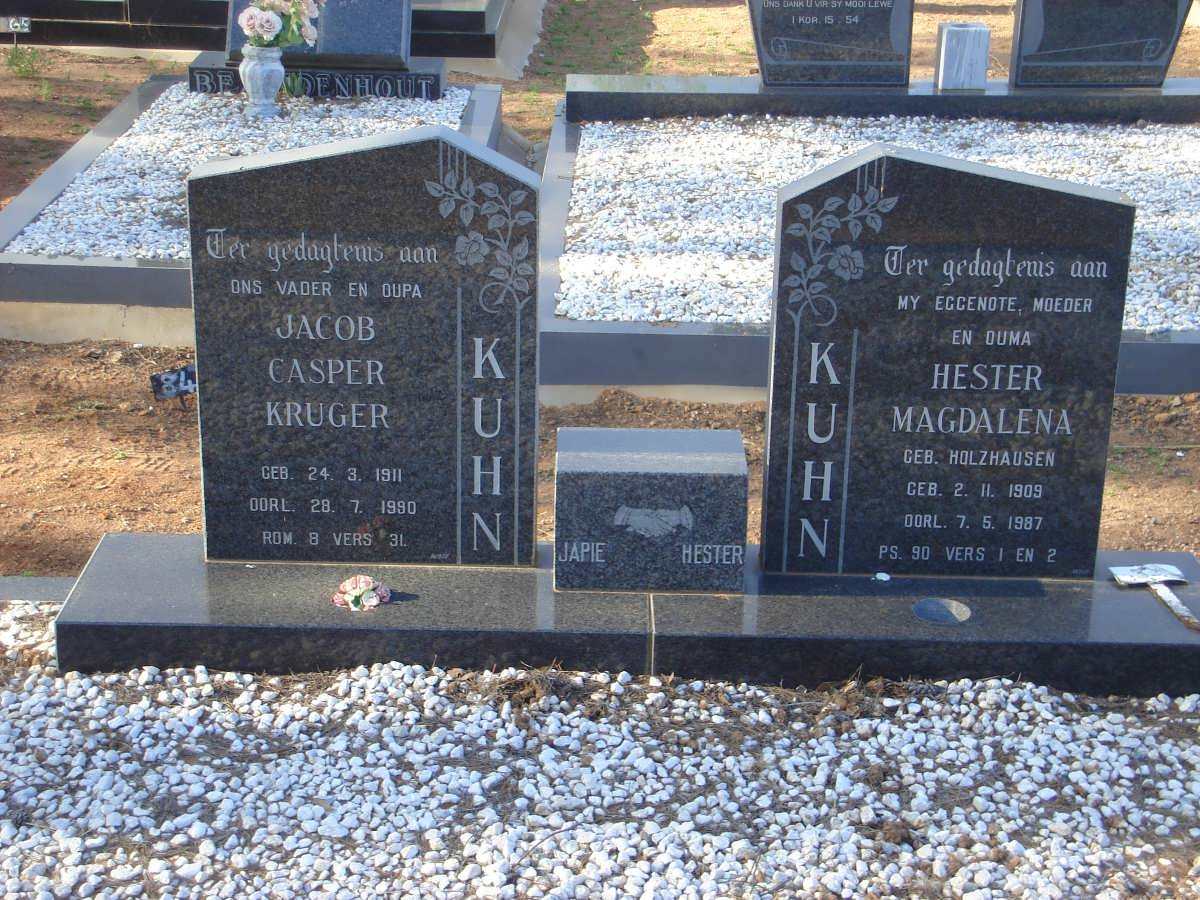 KUHN Jacob Casper Kruger 1911-1990 &amp; Hester Magdalena HOLZHAUSEN 1909-1987