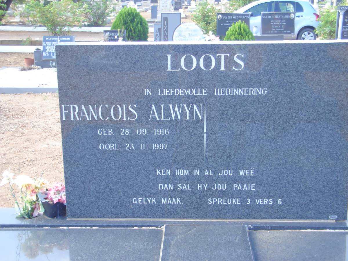 LOOTS Francois Alwyn 1916-1997