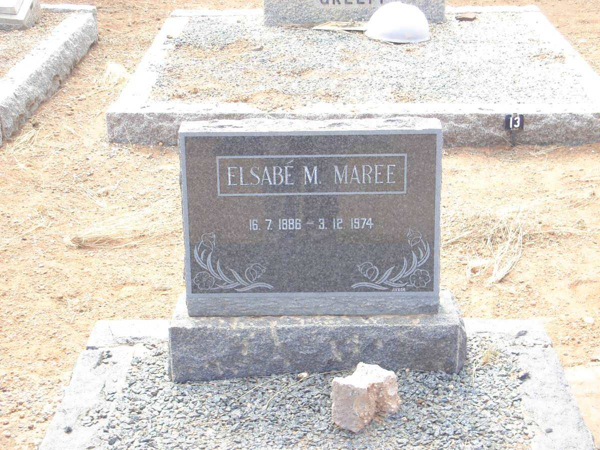 MAREE Elsabe M. 1886-1974