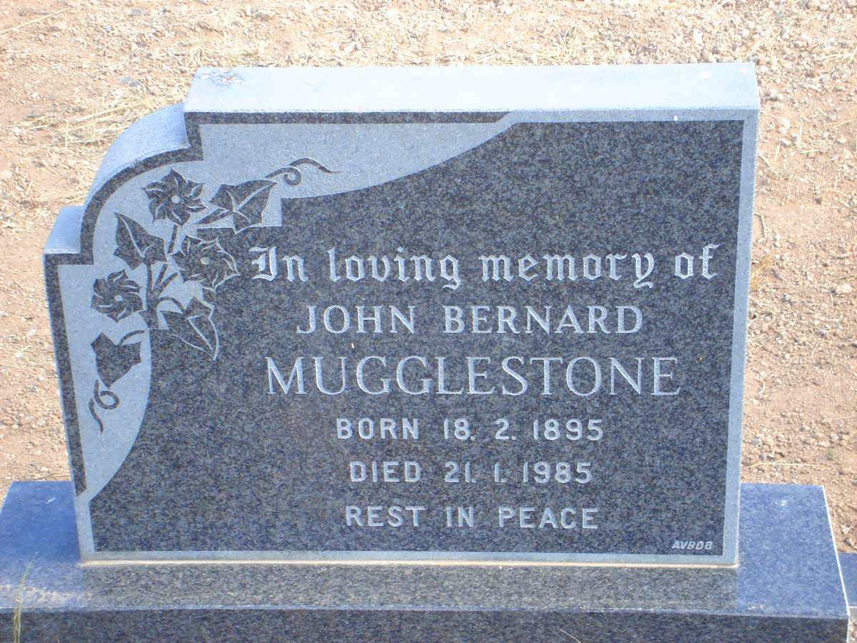 MUGGLESTONE John Bernard 1895-1985