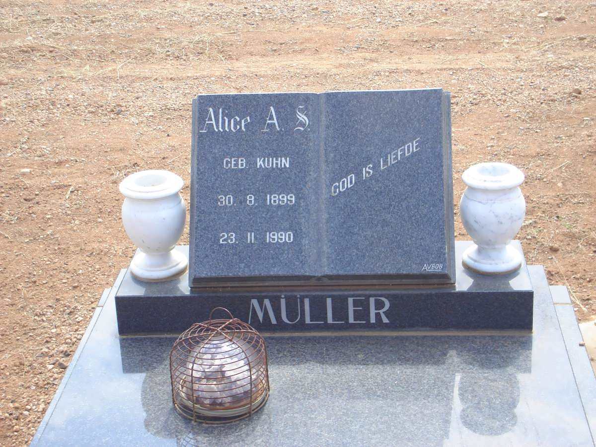MULLER Alice A.S. nee KUHN 1899-1990