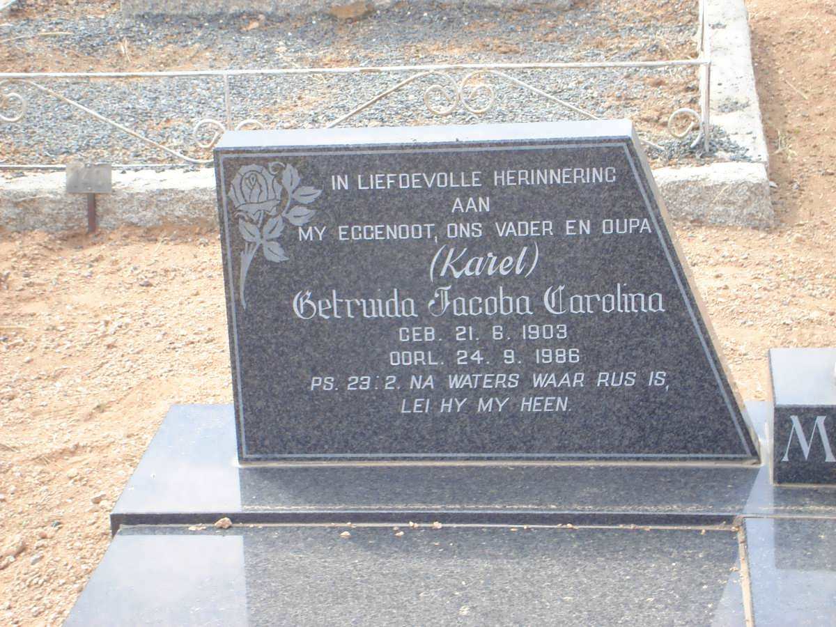 MARITZ Getruida Jacoba Carolina 1903-1986