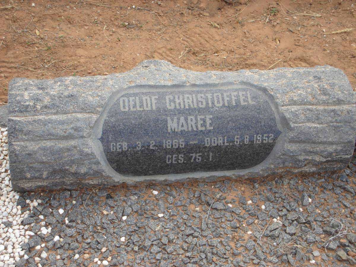 MAREE Oelof Christoffel 1865-1952