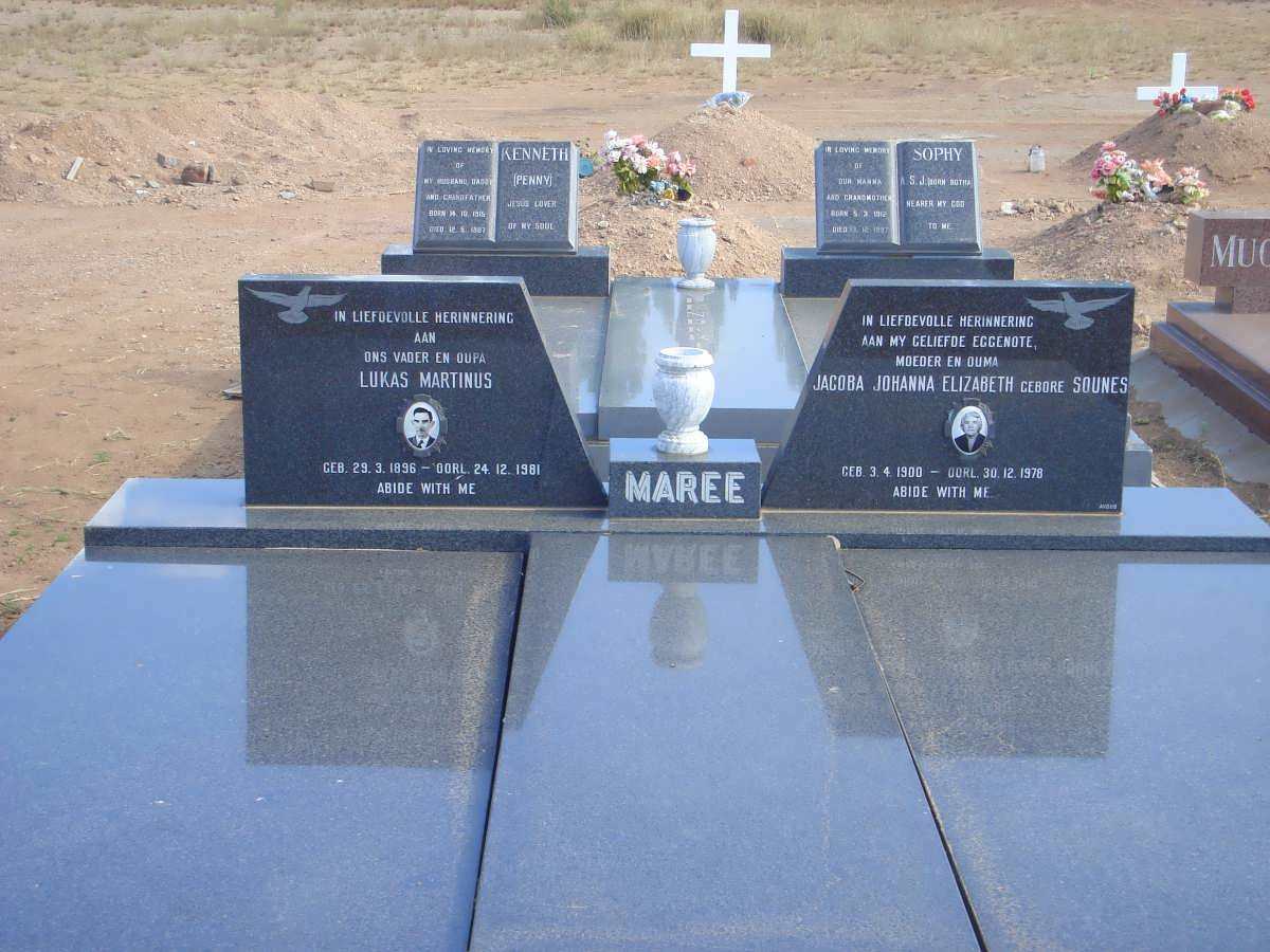 MAREE Lukas Martinus 1896-1981 &amp; Jacoba Johanna Elizabeth SOUNES 1900-1978