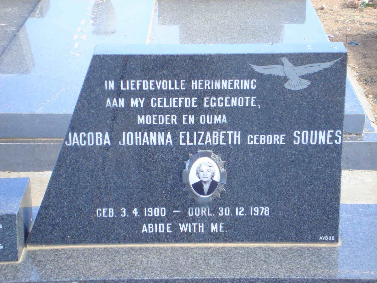 MAREE Jacoba Johanna Elizabeth nee SOUNES 1900-1978