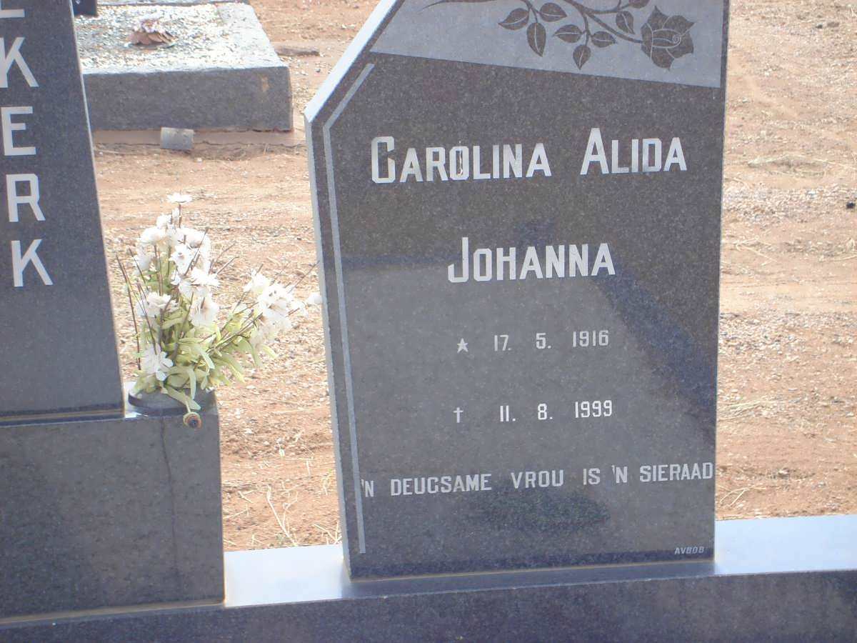 NIEKERK Carolina Alida Johanna, van 1916-1999