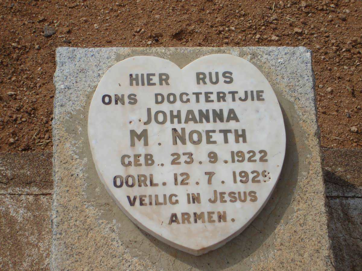 NOETH Johanna M. 1922-1929