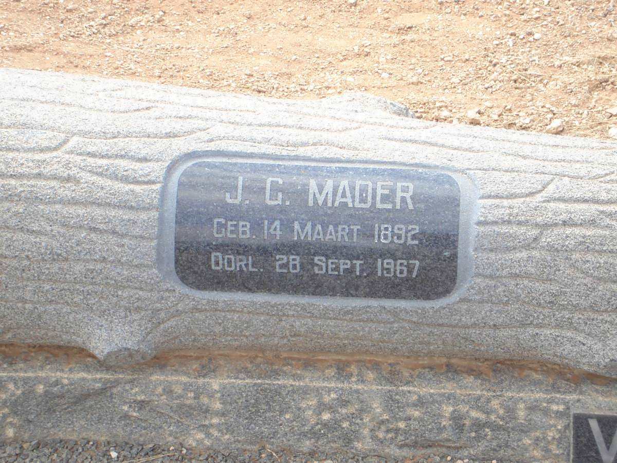 NIEKERK J.G. Mader, van 1892-1967