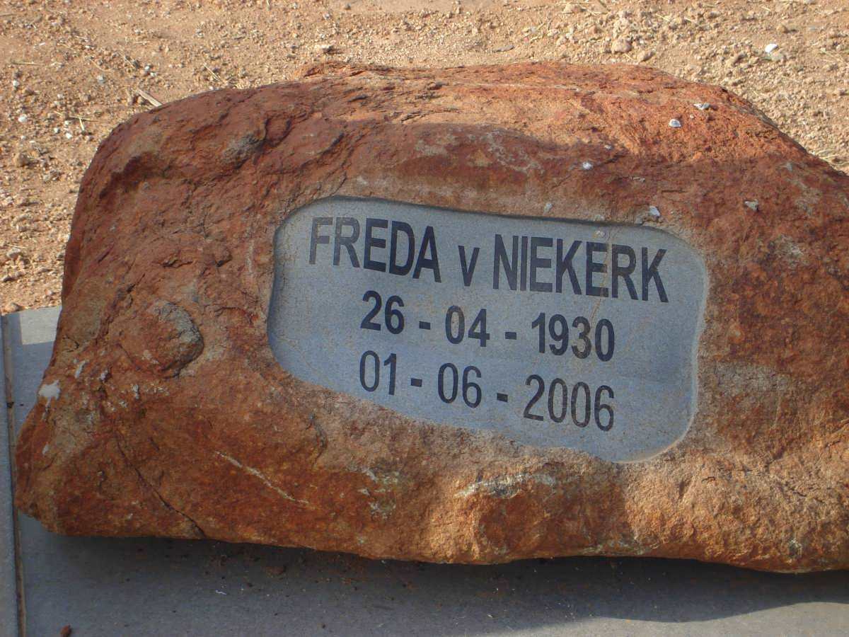 NIEKERK Freda, van 1930-2006