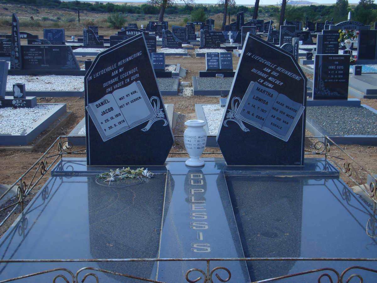 PLESSIS Daniel Jacob, du 1919-1978 &amp; Martha Lowisa 1917-2004